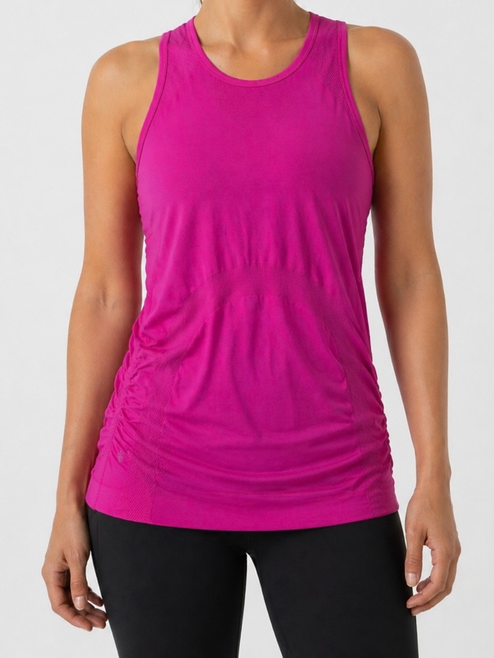 Athleta Womens Pink Seamless Tank Top Workout Yoga Athletic Fitted Size Small